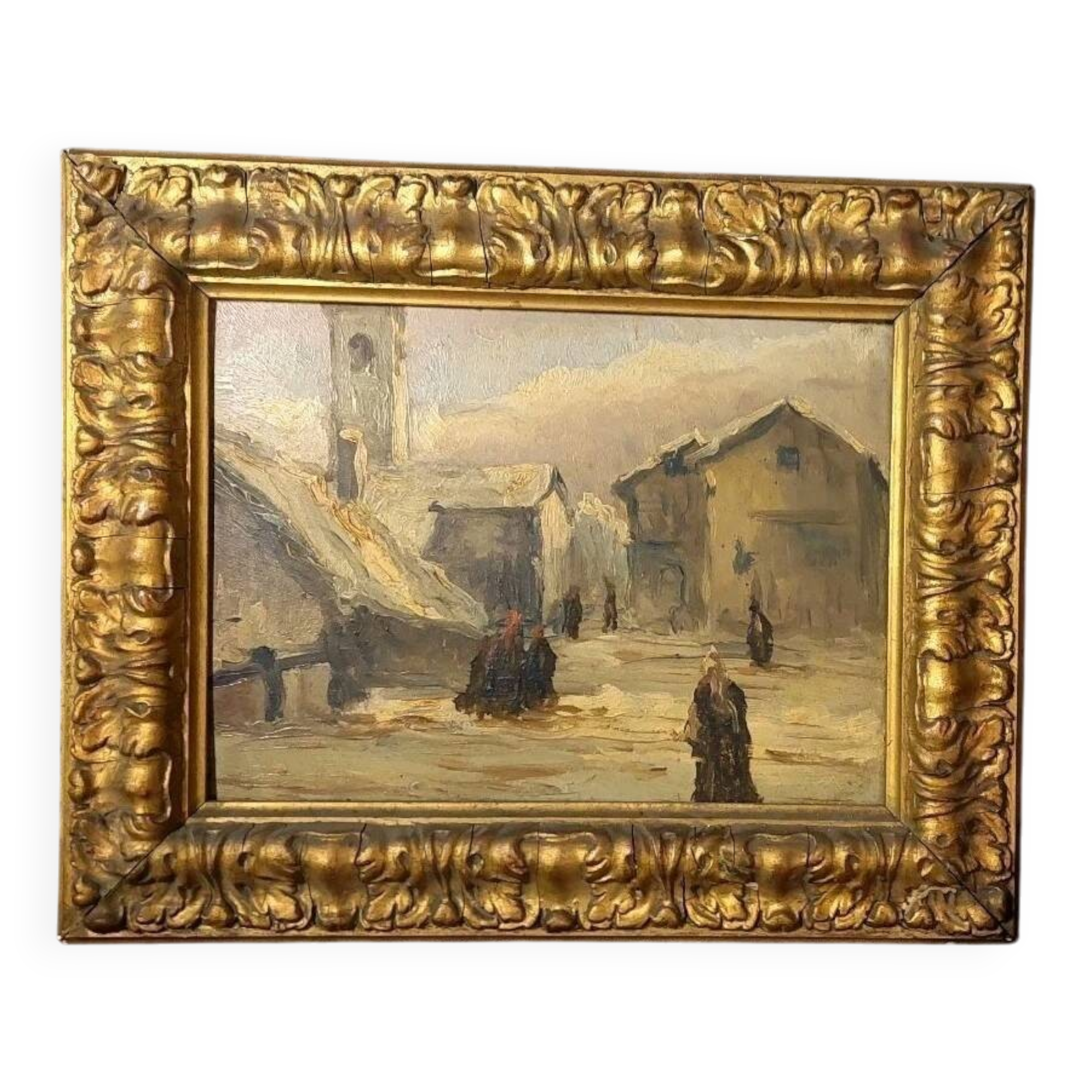 Old painting French school 19th century