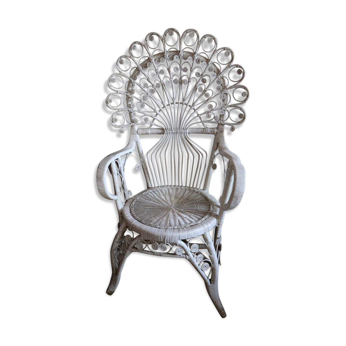Peacok rattan armchair