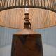 Vintage stoneware lamp and jute rope