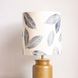 Sandstone mustard pot lamp, chestnut leaf pattern