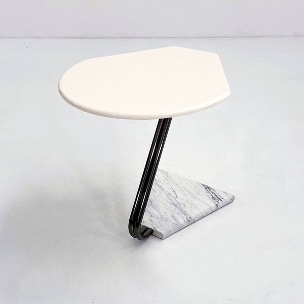 Table d'appoint avec pied en marbre La Palma, 1980