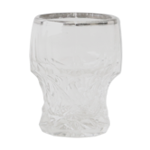 Vase en verre moulé
