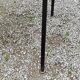 Vintage round table in blond mahogany by Gérard Guermonprez Editor Magnani, metal base