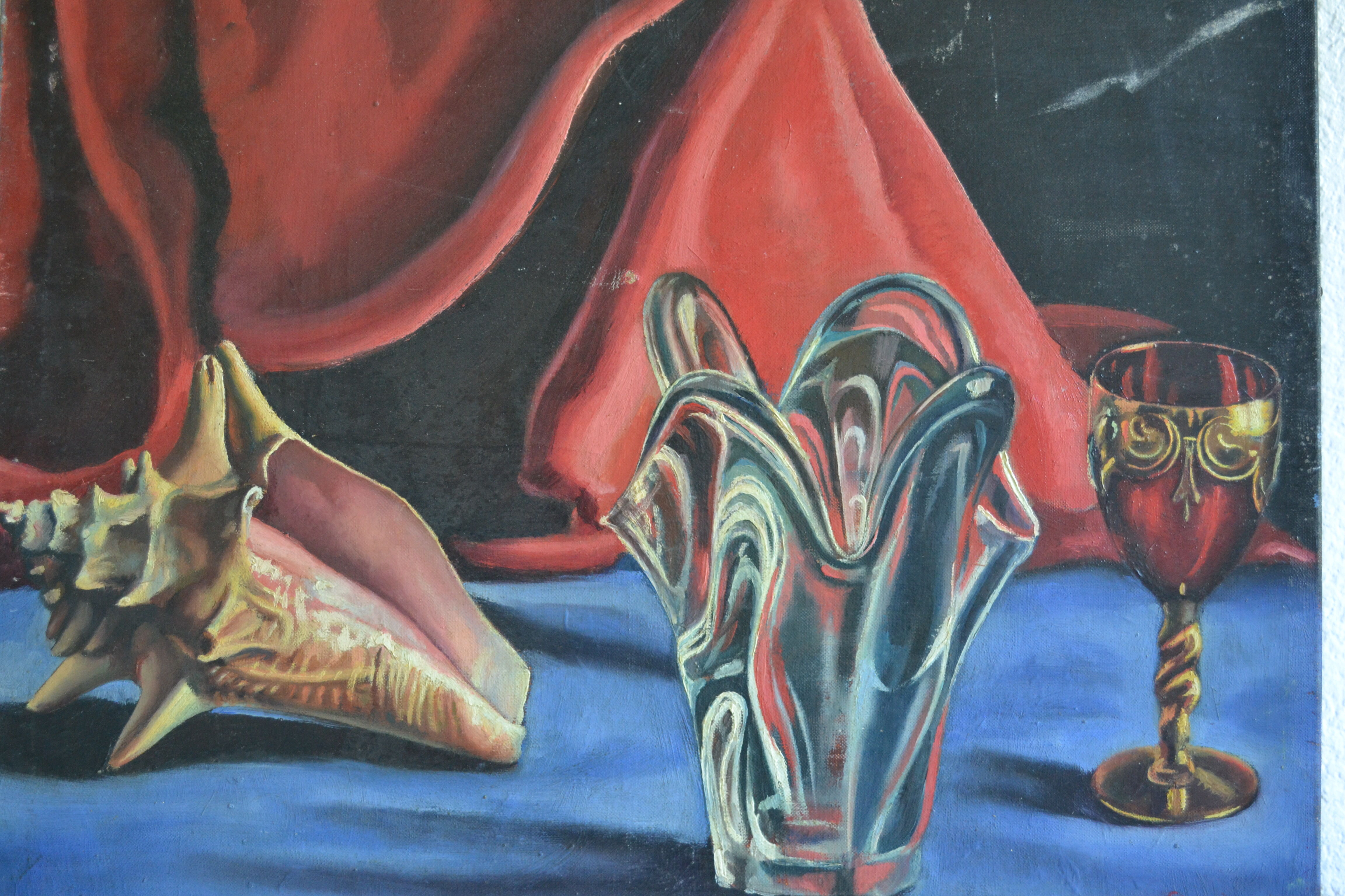 Charles floutard ( 1926 2006 ) still life with vase hst 61 x 50 cm