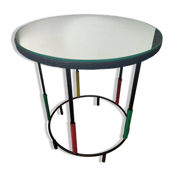 Table d’appoint 50’s miroir Scoubidou