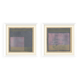 Pair of fine handprinted abstract lithographs