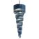 Blue quadriedro murano glass twister chandelier