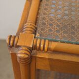 Table d'appoint façon bambou en bois 1960