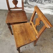 Paire de chaises en chêne brut