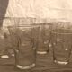 Engraved cup glass service