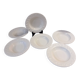 Set of 6 white ceramic deep plates made in Italy.
