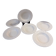 Set of 6 white ceramic deep plates made in Italy.