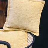 Mustard velvet cushion