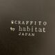 6 black and white dessert plates Scraffito, Habitat Japan, 1970