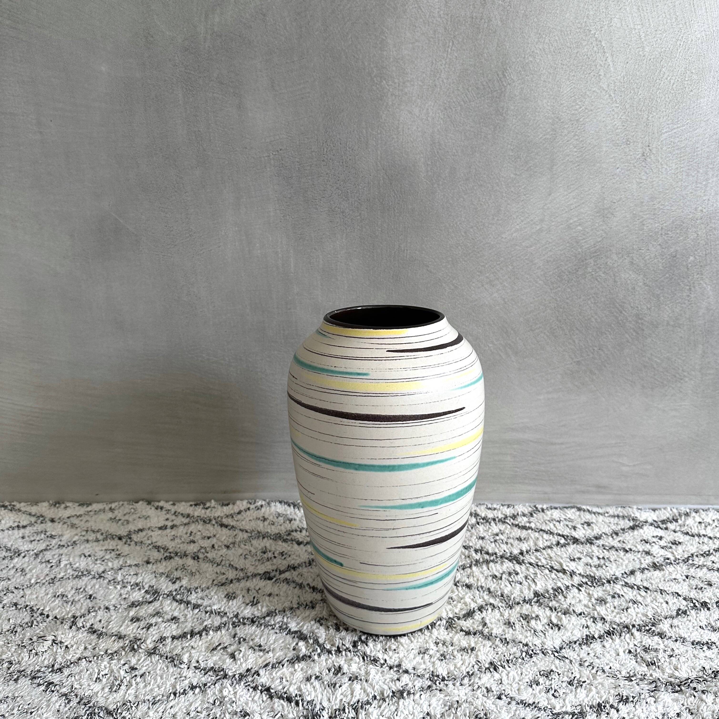 Vintage floor vase by Bay Keramik, Bay Vase 577-35, West German Pottery