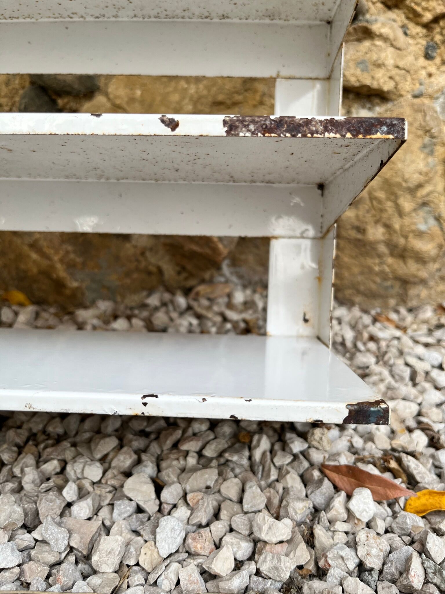 Metal wall workshop shelf