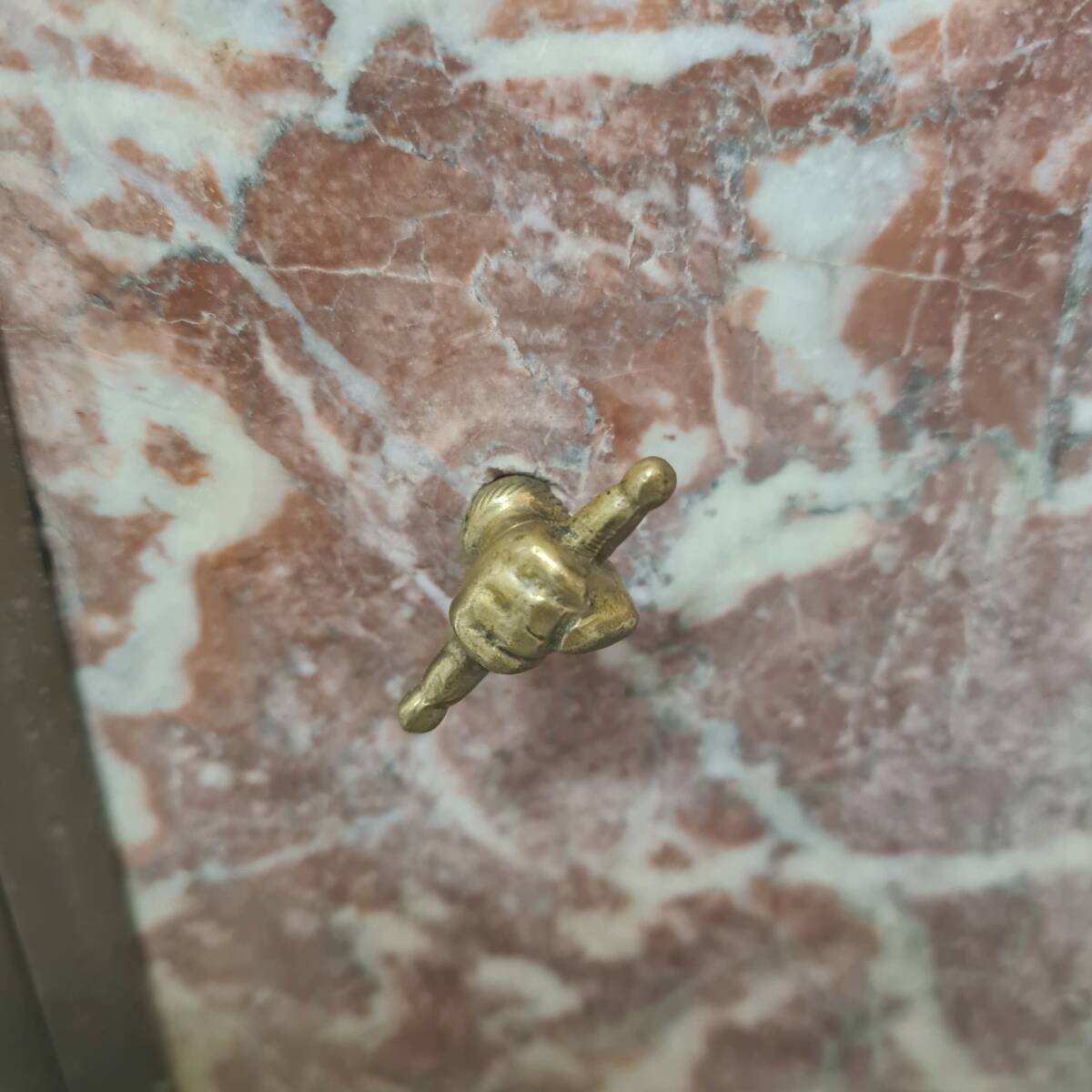 Antique French Bedside Table With Marble, late 1800s