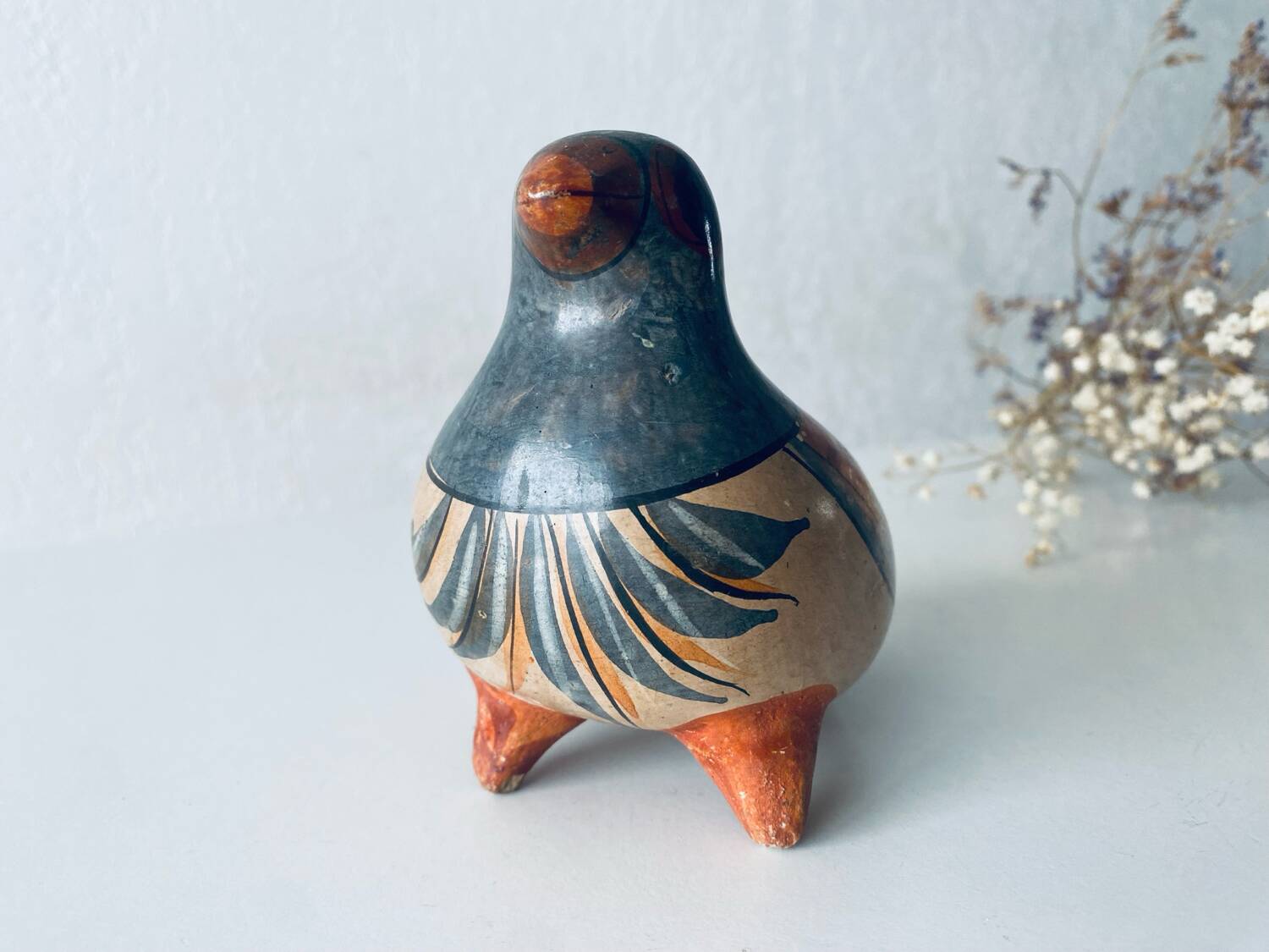 Mexican folk art bird signed V Silva