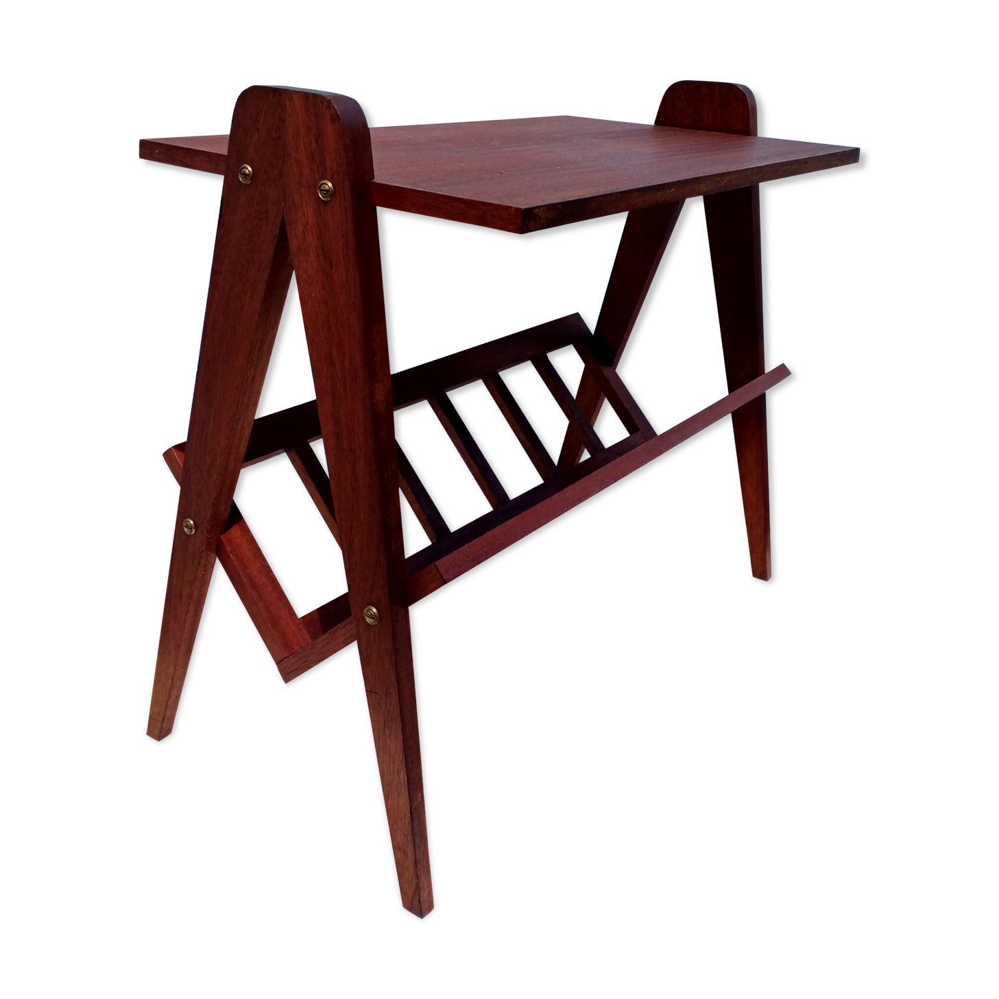 Teak magazine holder 60s