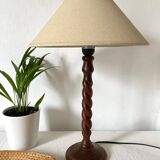 Turned wooden lamp h 50