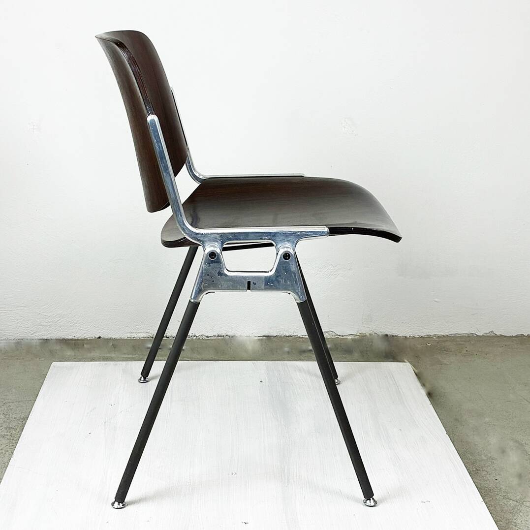 Brown Castelli DSC 106 Stacking Chair by Giancarlo Piretti, Italy