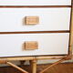 Rattan dresser, natural and white color, 1970s