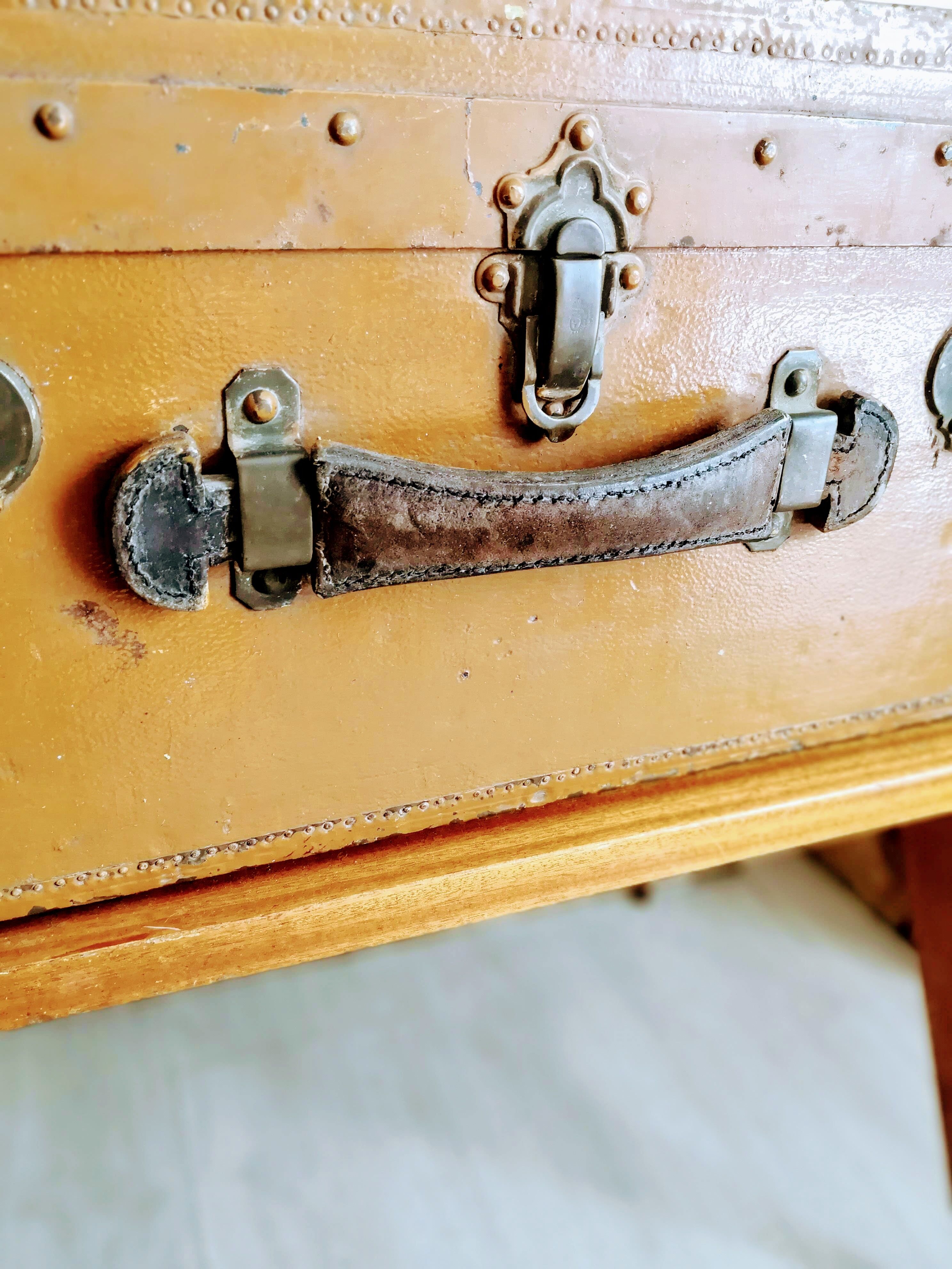 Rectangular old suitcase