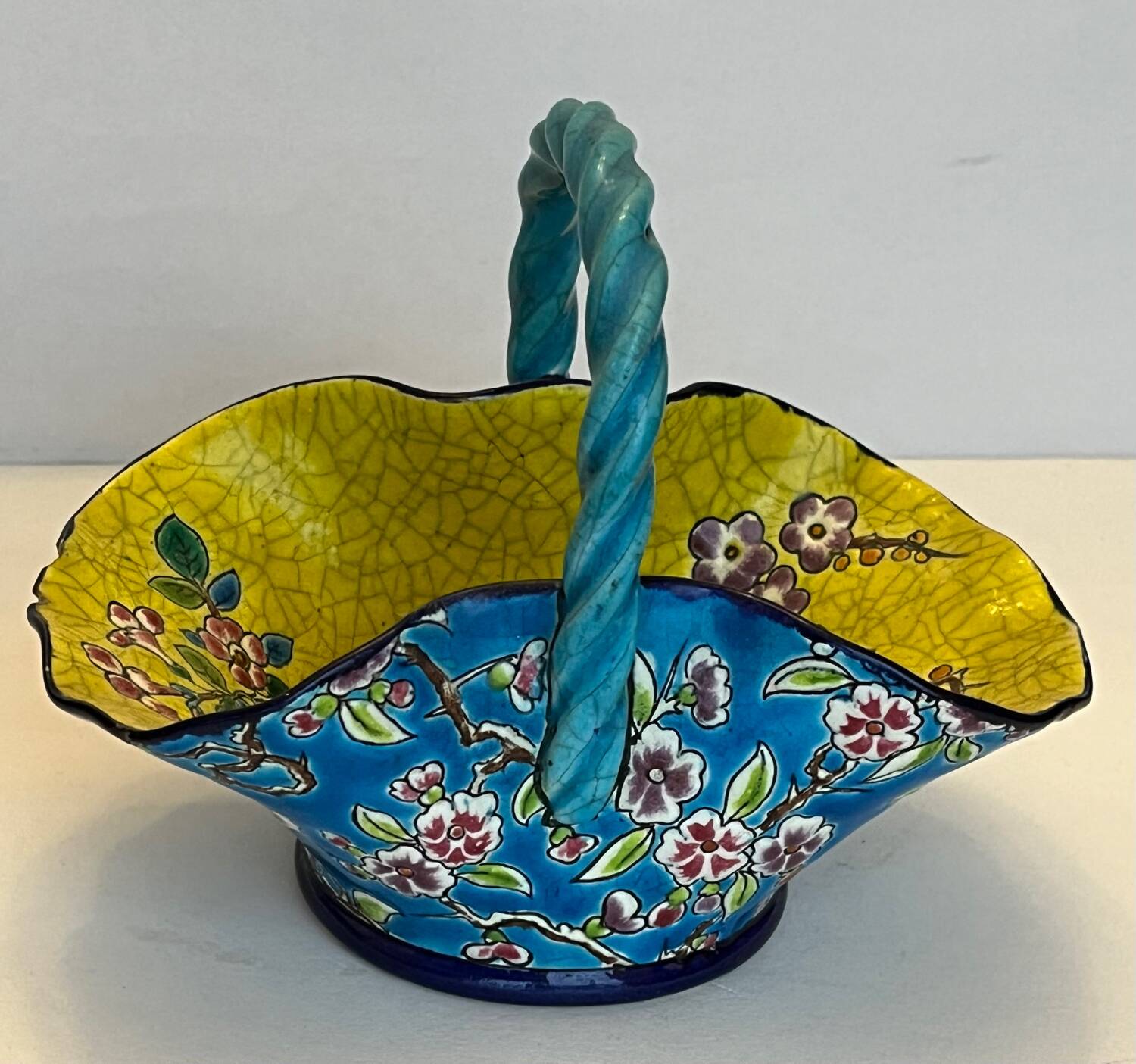 Longwy enamel basket