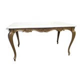 Coffee tanle brass and marble white 1960