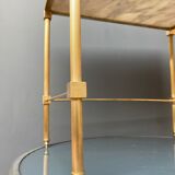 Table d'appoint en marbre et laiton