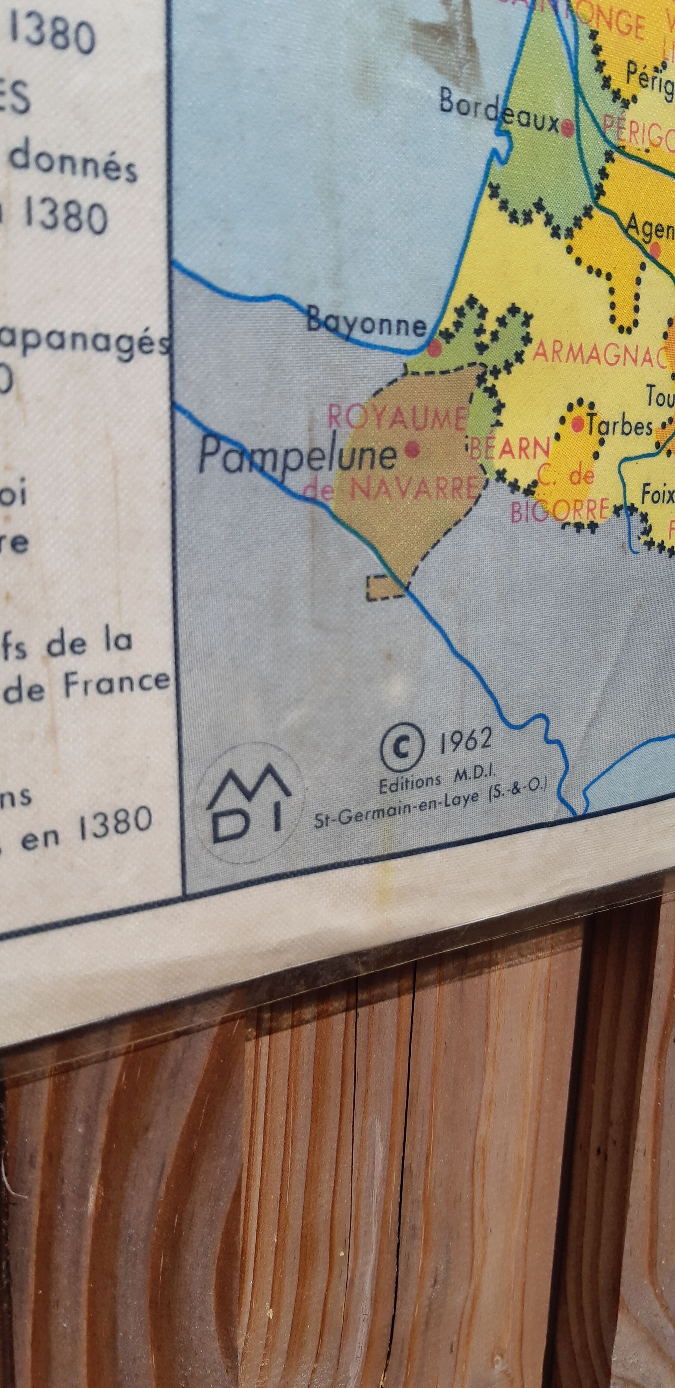 School map "The territorial formation of France"