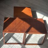 Kai Kristiansen teak built-in tables, 60s design