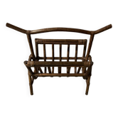 Rattan magazine rack from the 60s