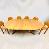 Ensemble de salle à manger de table extensible et 6 chaises