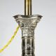 Pair of Electrified Torches in Silver Metal – Mid-19th Century