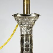 Paire de Flambeaux Électrifiés en Métal Argenté – Milieu XIXe
