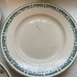 3 round iron earth dishes Moulin des loups, Longwy and Saint Amand