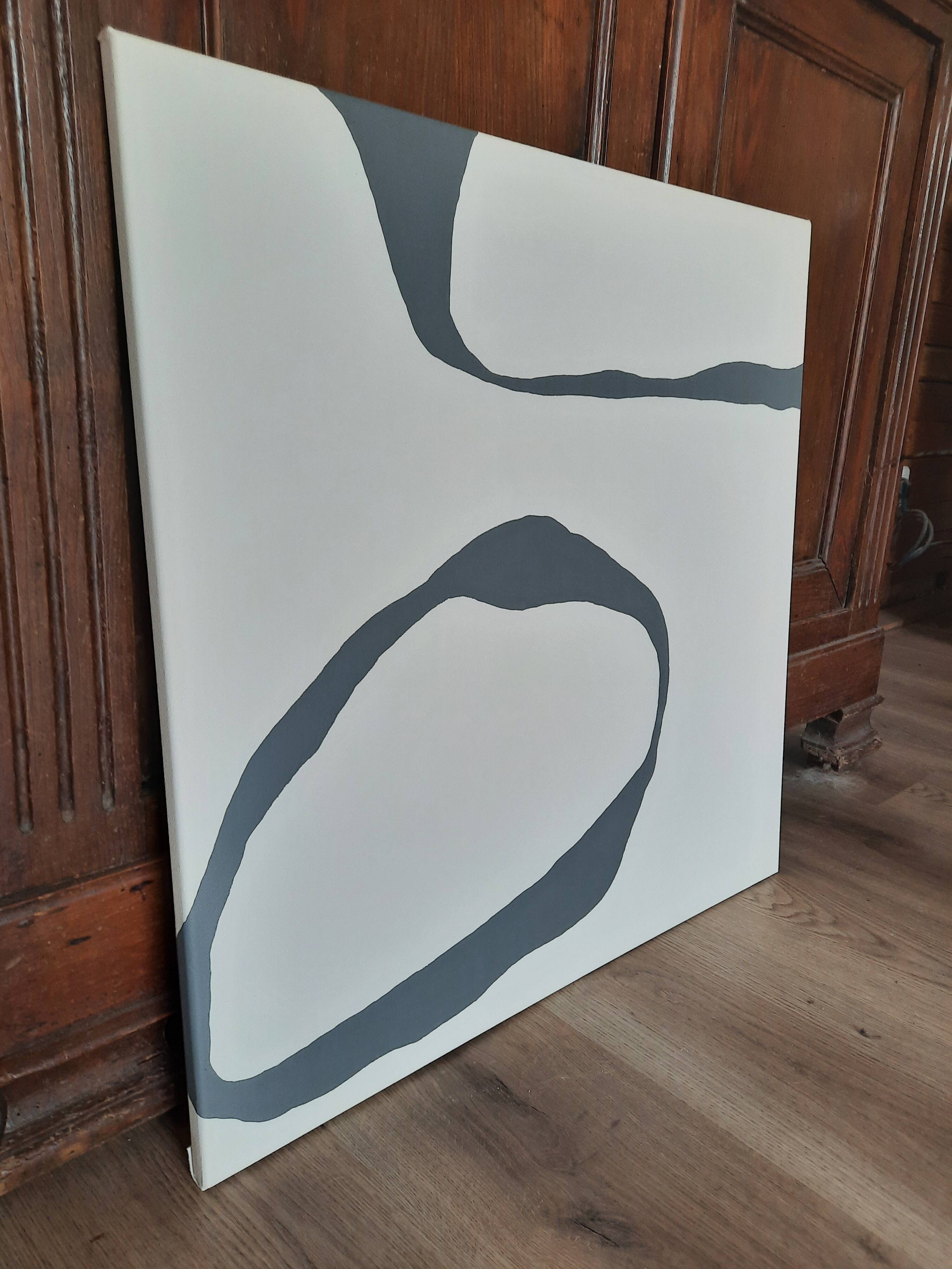 Contemporary beige/gray painting