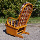 Rocking chair in pine, 1970s