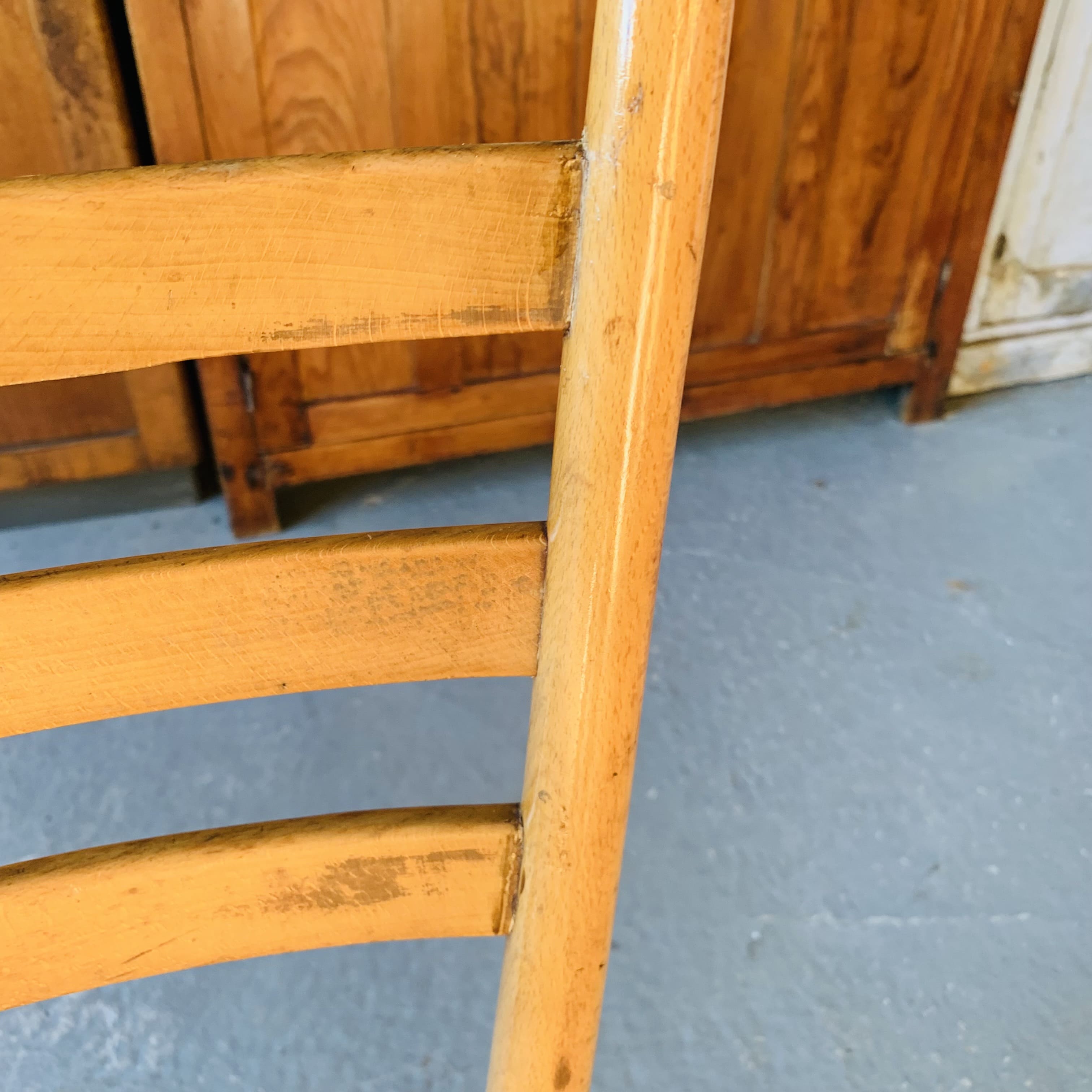 Paire de chaises italienne bois et corde