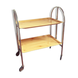 Vintage service with foldable wheels