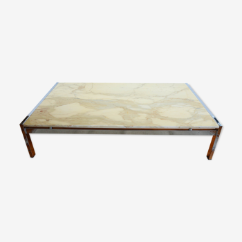 Marble and metal coffee table 70s