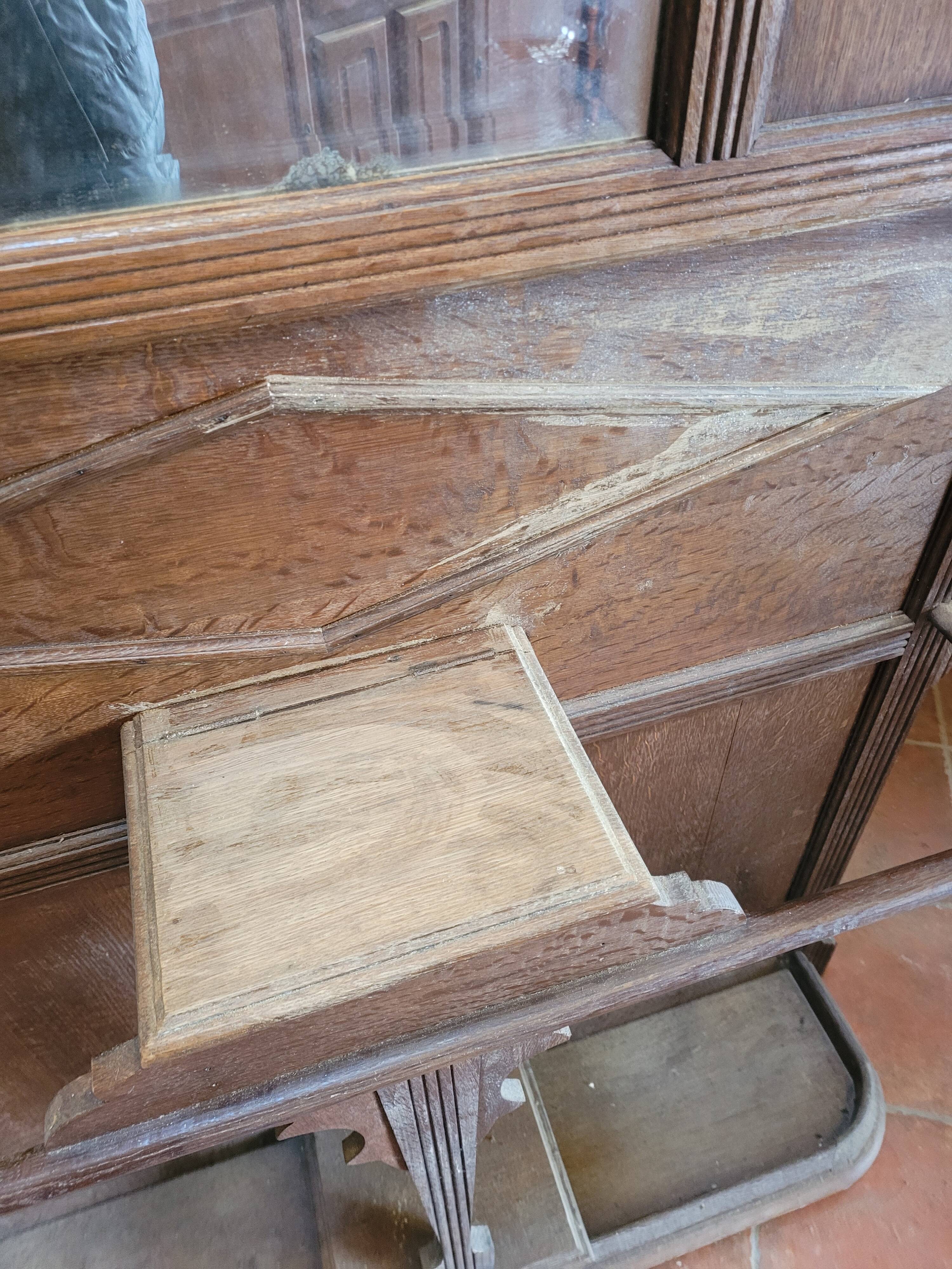 Old oak coat rack
