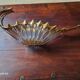 Vintage fruit bowl in crystal and gold from Royal Crystalery of Bayel.