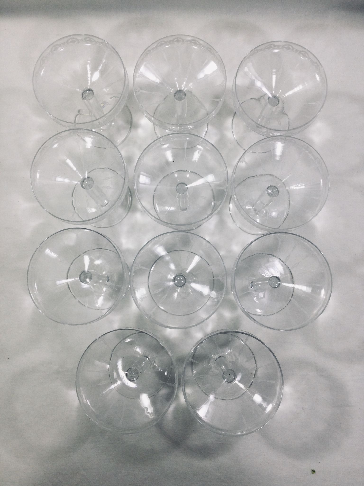Art deco crystal glass service