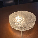 Vintage pressed glass ceiling light from the 1970s