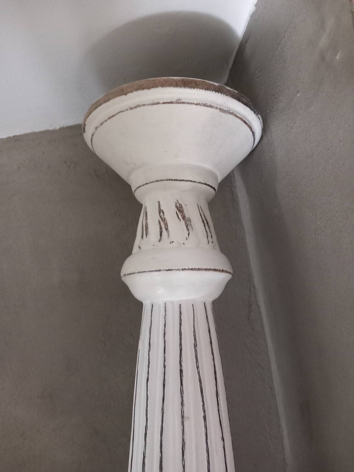 Large carved wood candlestick