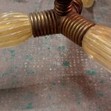 Barovier & Toso tripod floor lamp in gilded Murano glass 1930/40