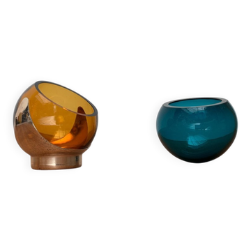 Set of 3 Mid-Century Space Age Art Deco German bowls by Quist, 1960s.