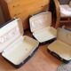 Set of three grey air hostess suitcases / vintage 60s-70s